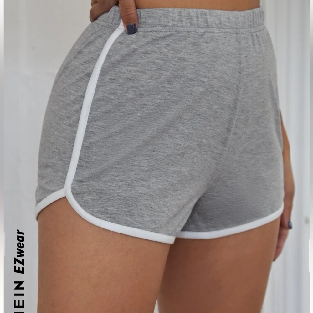 SHEIN Gray/White & Black/White Sporty Shorts